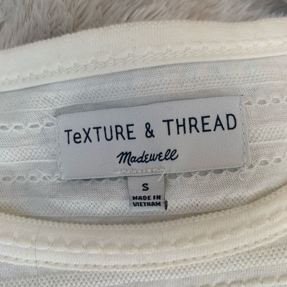 MADEWELL Texture and Thread Bubble Sleeve Top NWOT - Picture 3 of 9